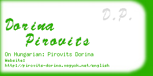 dorina pirovits business card